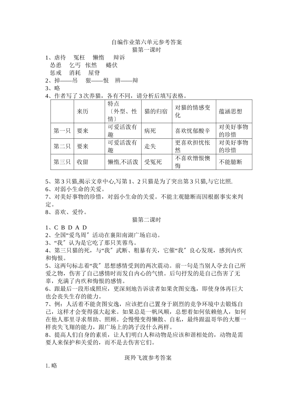 2023年七年级语文下册第六单元作业题及答案2.docx_第1页