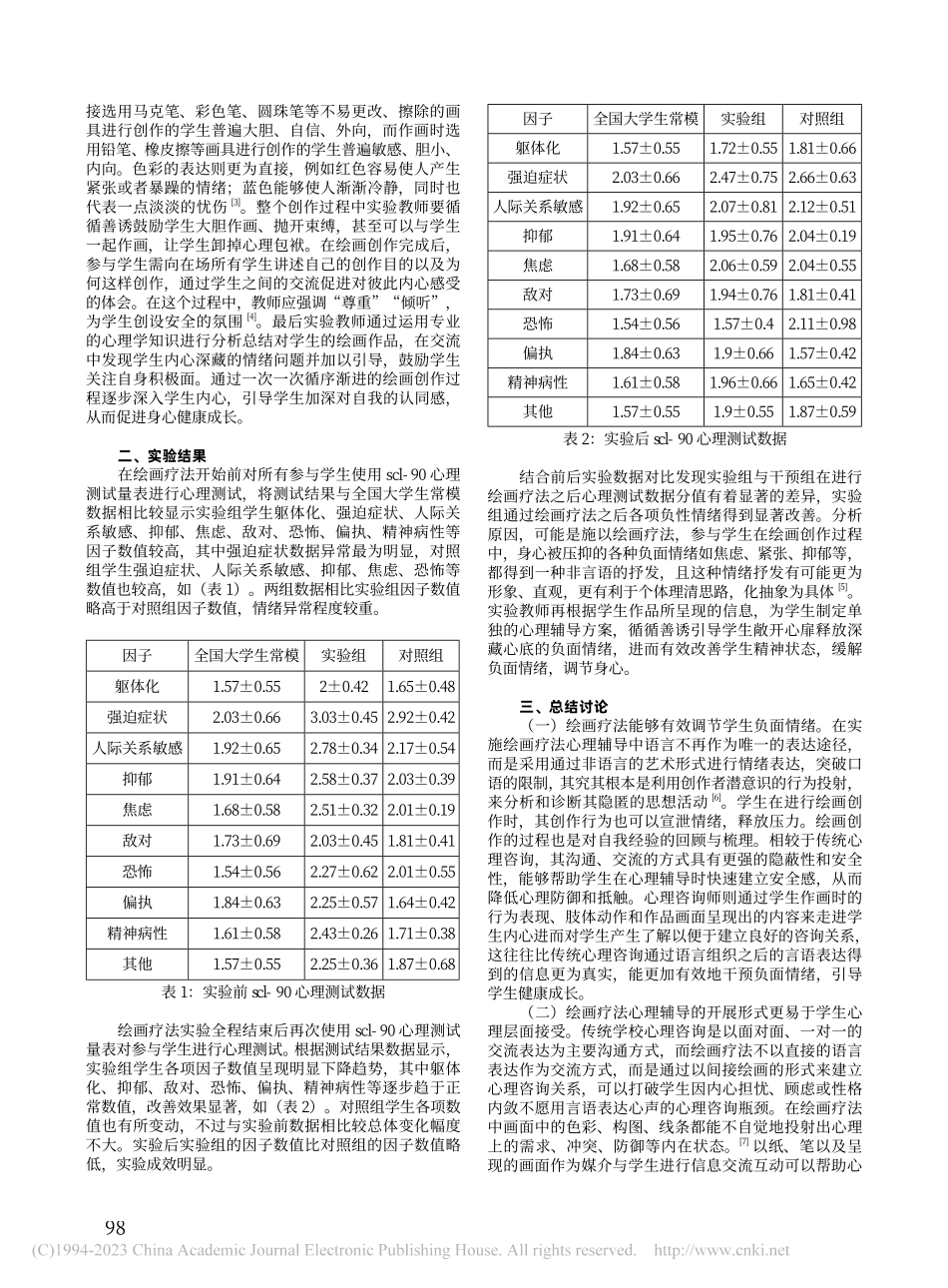 绘画疗法在卫生健康类高职院校学生情绪调节中的应用研究_李豇乐.pdf_第2页