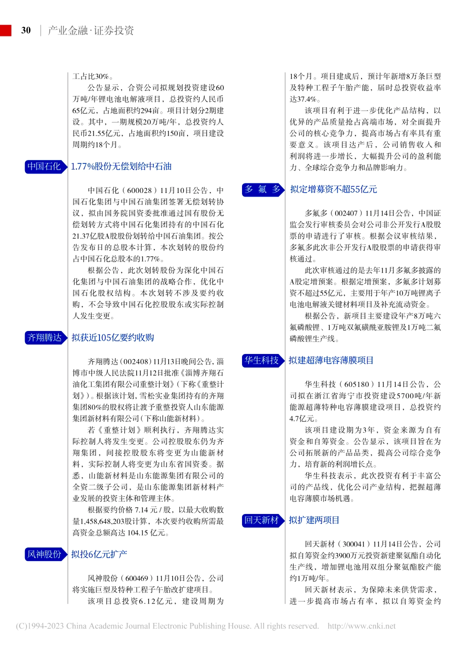 化工上市公司公告集萃（2022年11月）.pdf_第2页