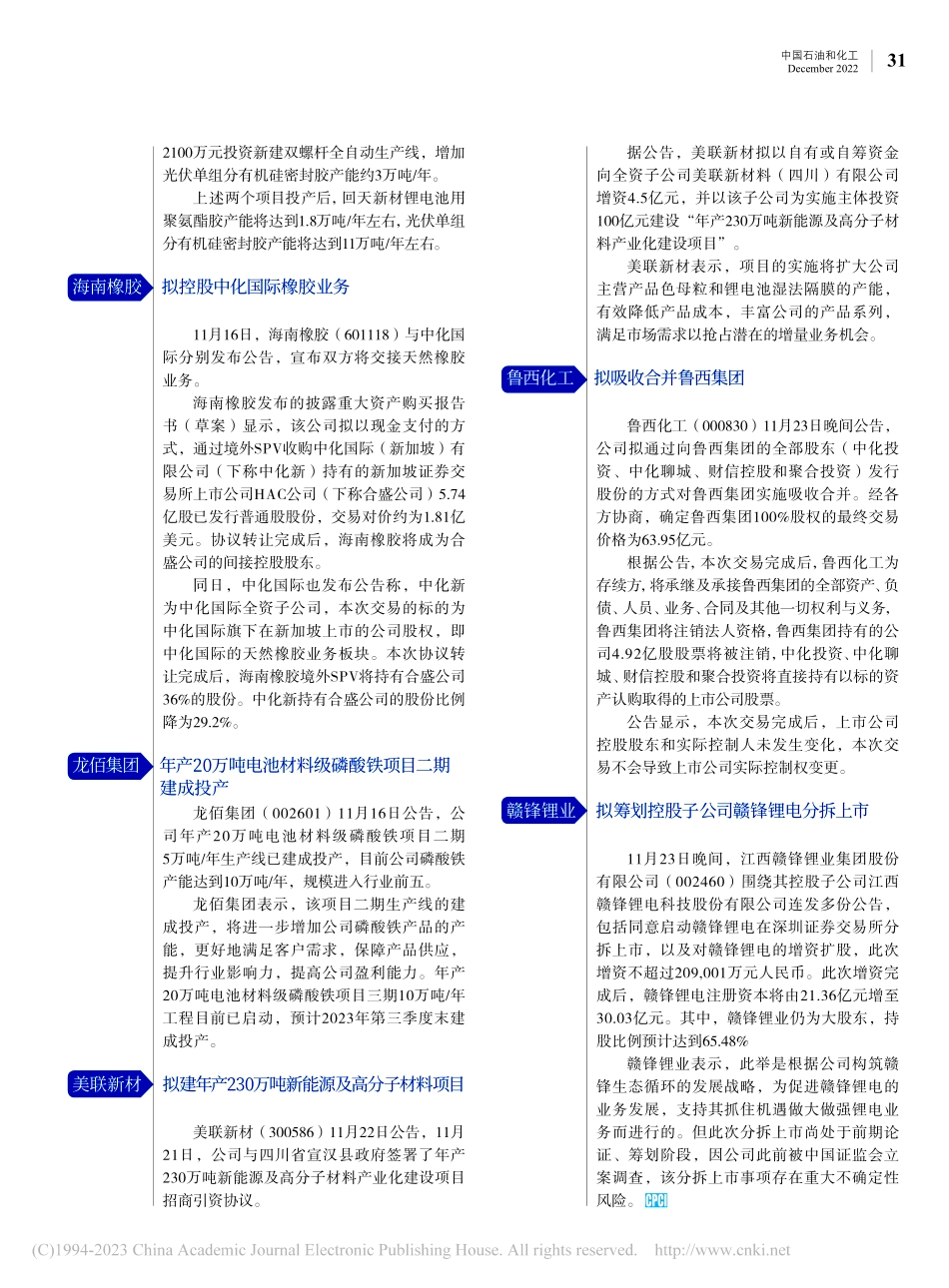 化工上市公司公告集萃（2022年11月）.pdf_第3页