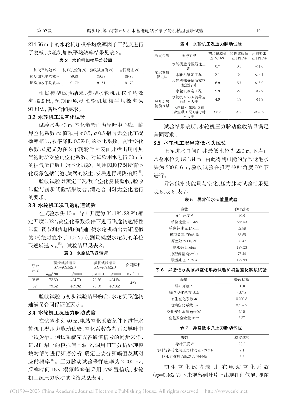 河南五岳抽水蓄能电站水泵水轮机模型验收试验_熊从峰.pdf_第2页