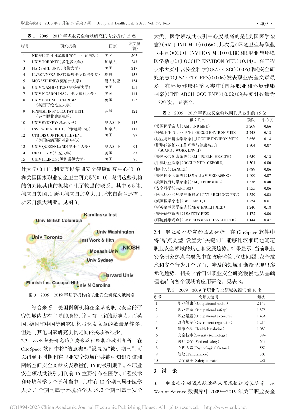 基于CiteSpace的职...安全领域研究趋势可视化分析_乔万冠.pdf_第3页