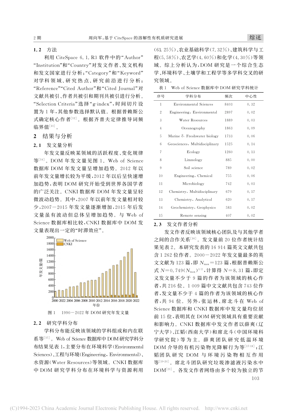 基于CiteSpace的溶解性有机质研究进展_周向军.pdf_第2页