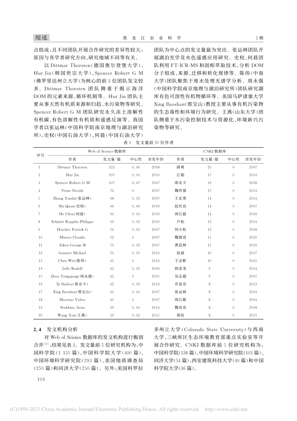 基于CiteSpace的溶解性有机质研究进展_周向军.pdf_第3页