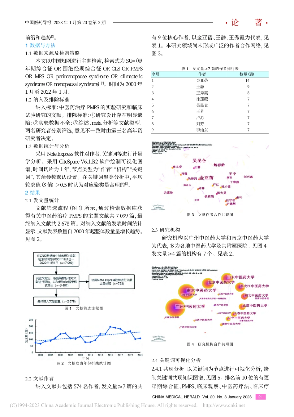 基于CiteSpace的中...围绝经期综合征的可视化分析_王天琳.pdf_第2页