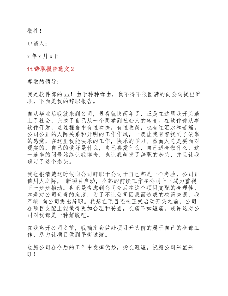 2023年it的辞职报告4篇.docx_第2页