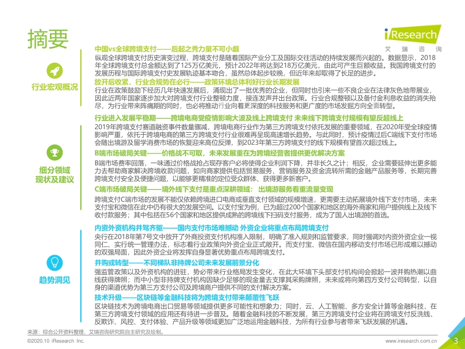 2020年中国第三方跨境支付行业研究报告-艾瑞-202010.pdf_第3页