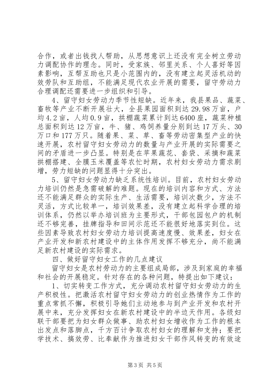 2023年xx县农村留守妇女情况调研报告.docx_第3页