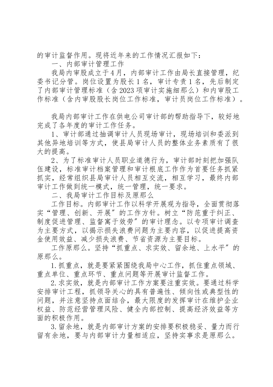 2023年xx县电力局内部审计自查报告新编.docx_第2页