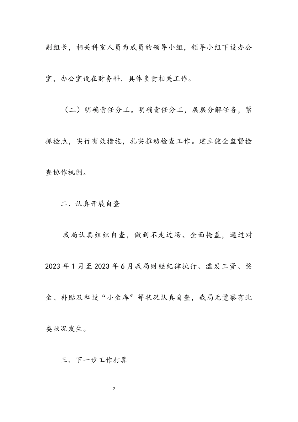 2023年“小金库”专项检查工作自查报告.docx_第2页