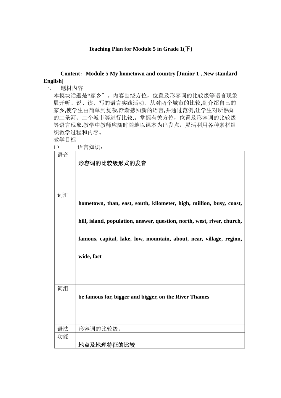 2023年module5myhometownandcountry教案外研社七年级下3doc初中英语.docx_第1页