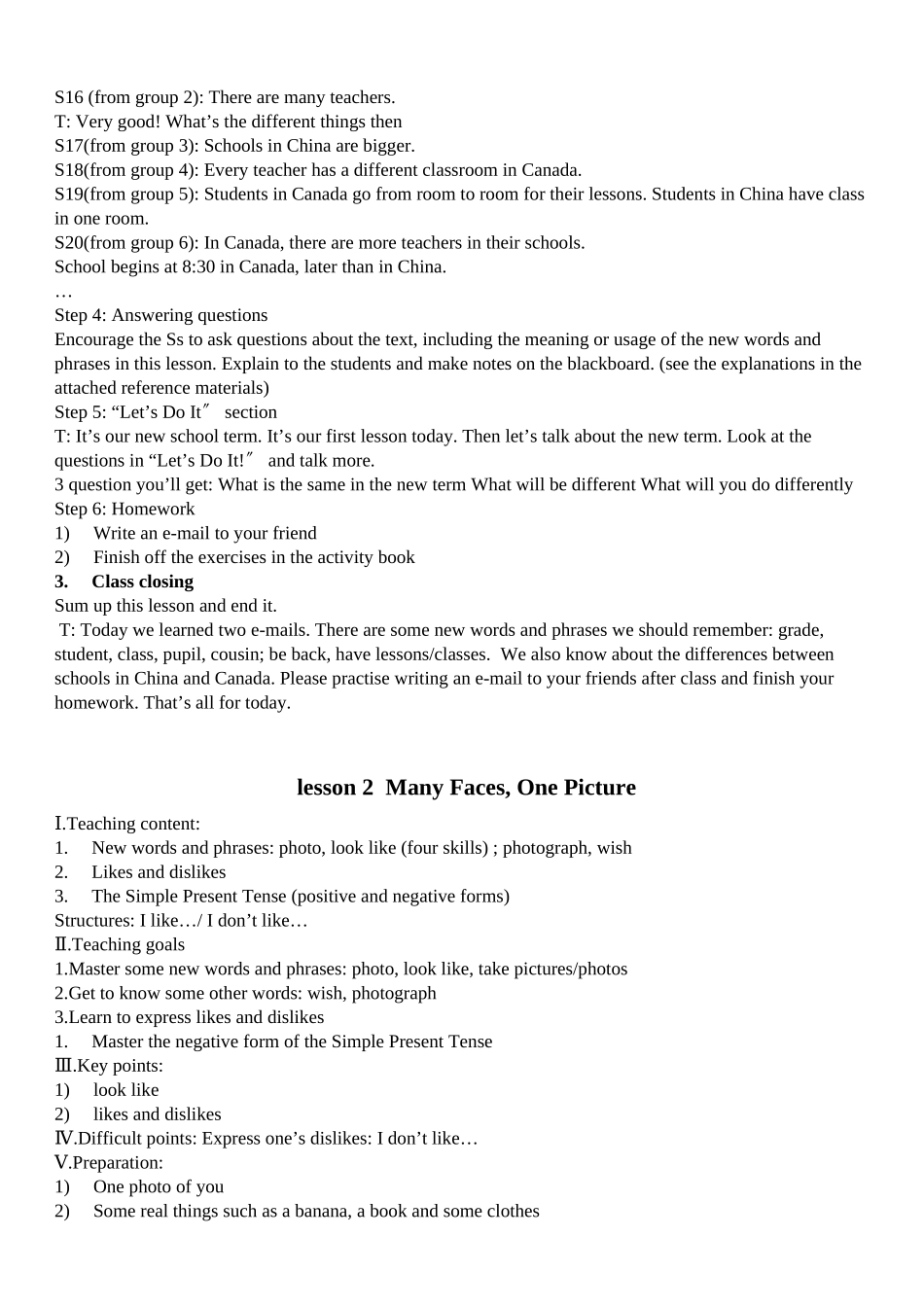 2023年unit1meandmyclass教案冀教版八年级上3doc初中英语.docx_第3页