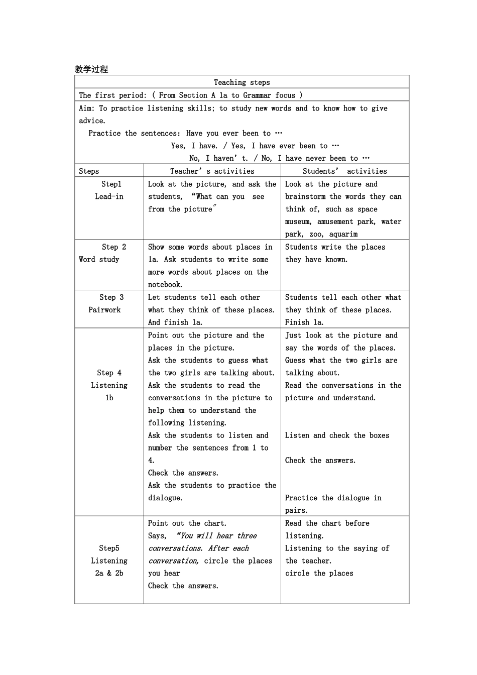 2023年unit1haveyoueverbeentoanamusementpark教案鲁教版八年级下8doc初中英语.docx_第2页