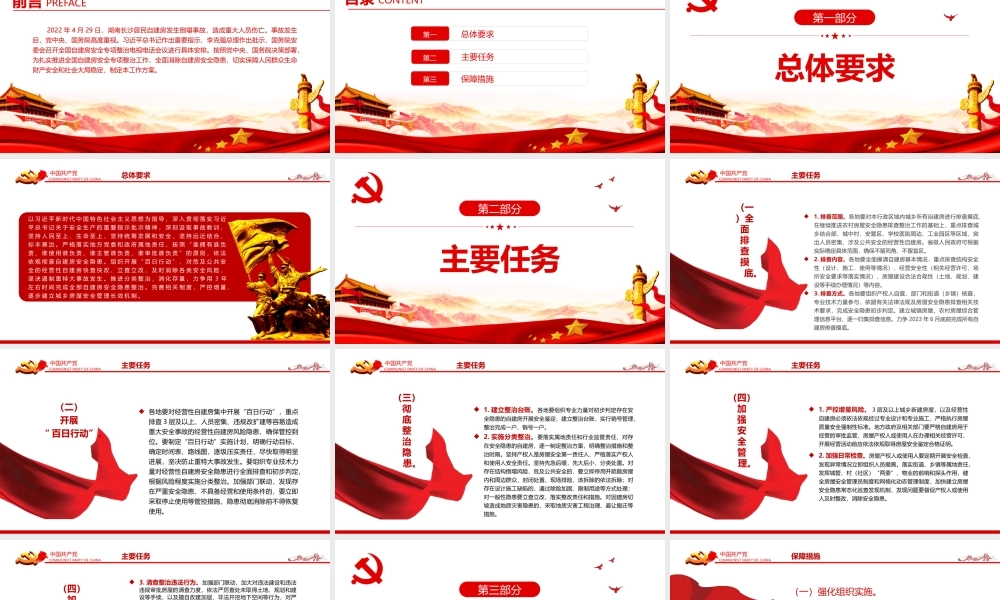 党建风全国自建房安全专项整治工作方案PPT专题党课课件模板.pptx