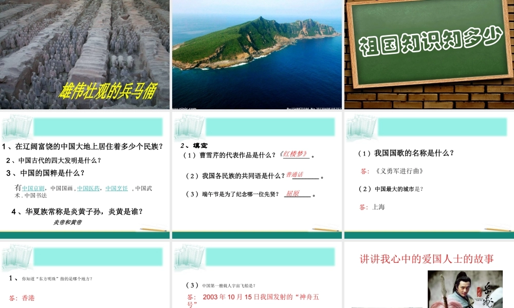 广东省东莞市虎门汇英中学2019~2020学年度第一学期初一主题班会：中学生爱国主义教育 课件(共54张PPT).ppt