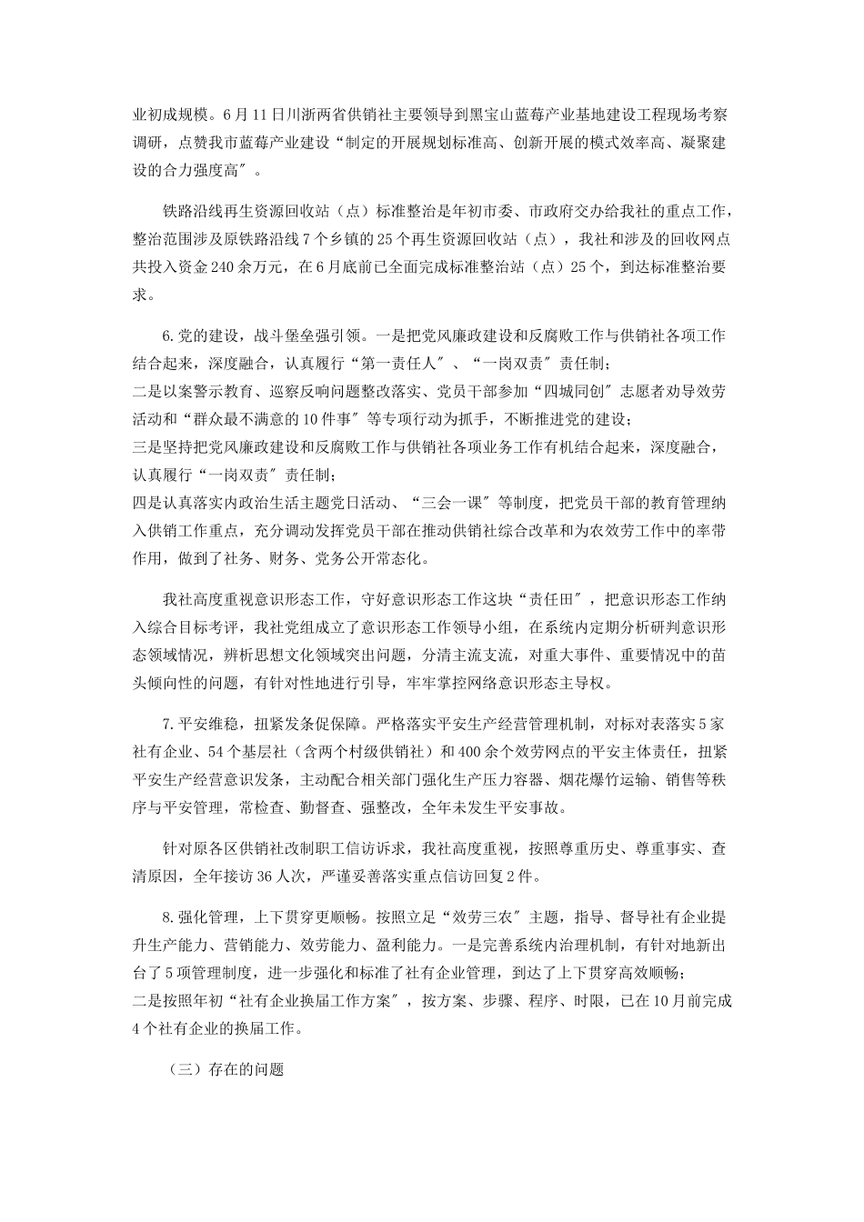 2023年市供销合作社联合社“十三五”期间及工作总结和“十四五”期间工作思路及工作重点报告.docx_第3页