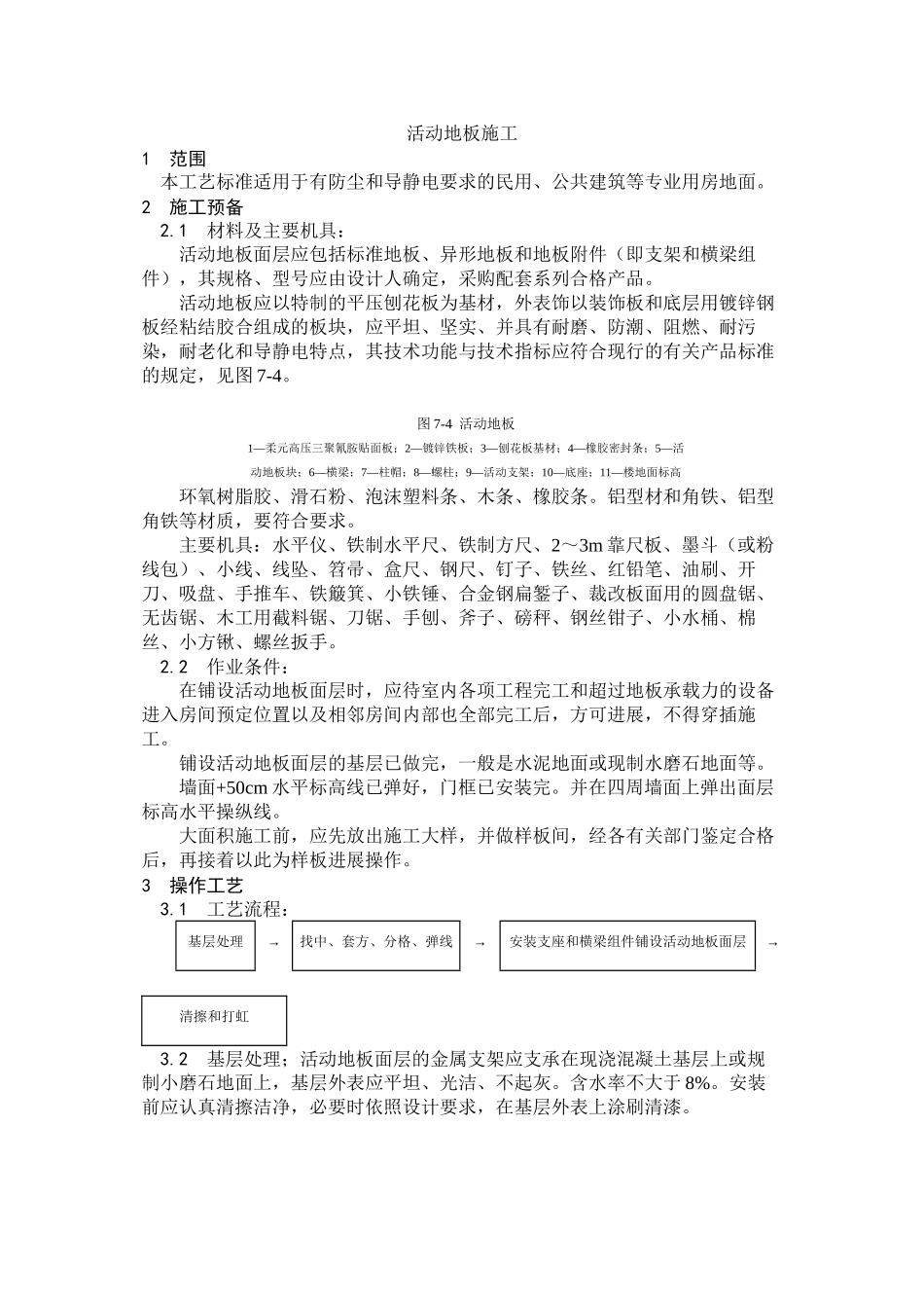 2023年建筑行业活动地板施工.docx_第1页