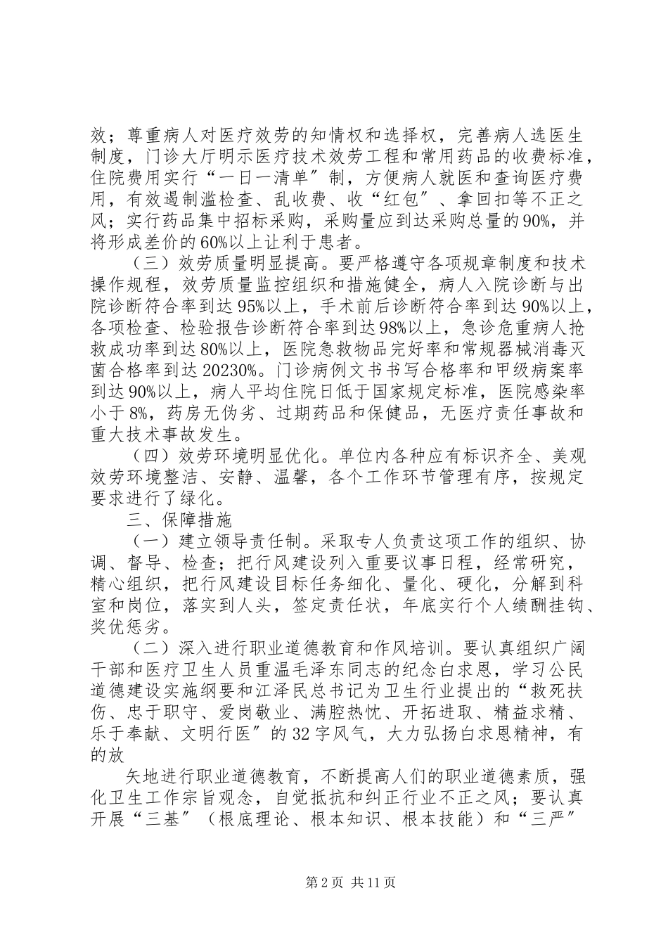 2023年卫生院加强职业道德和行业作风建设的任务专题.docx_第2页