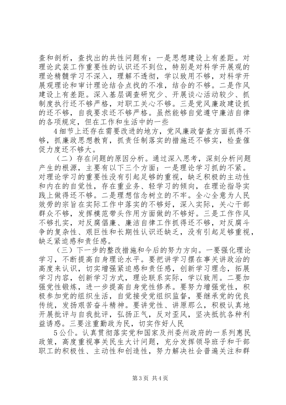 2023年民主生活会召开情况专题报告.docx_第3页
