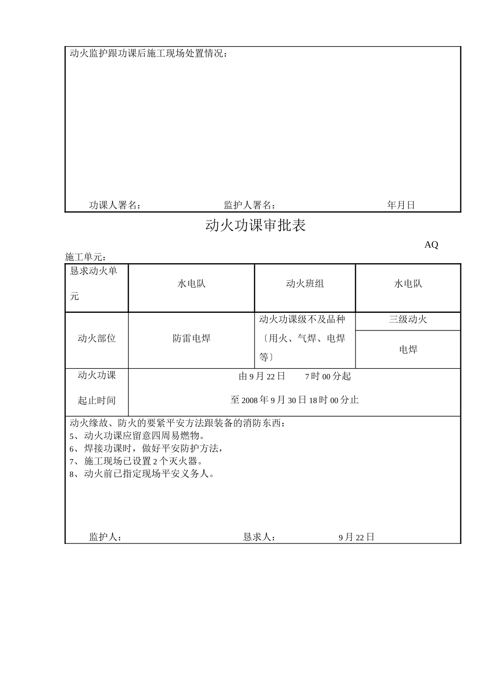 2023年建筑行业动火作业审批表.docx_第2页