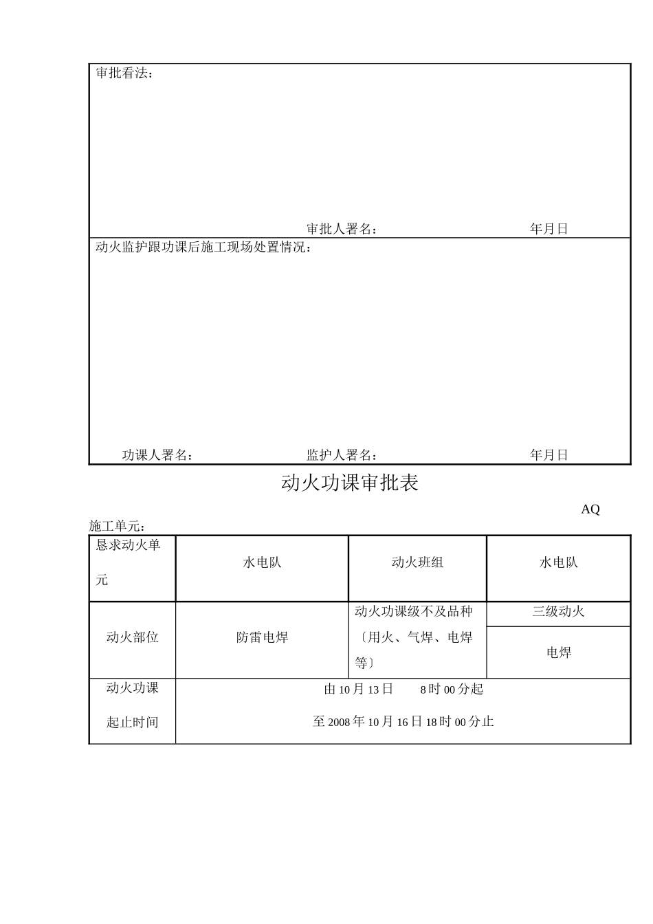 2023年建筑行业动火作业审批表.docx_第3页