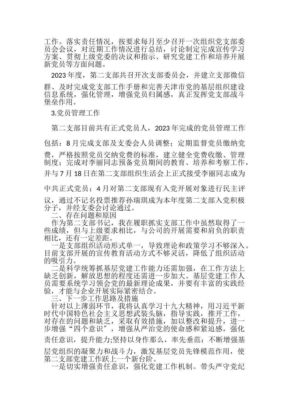 2023年现代产业区总公司支部书记党建工作述职报告.doc_第2页