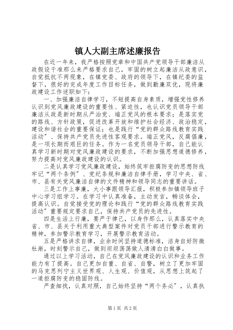 2023年镇人大副主席述廉报告.docx_第1页