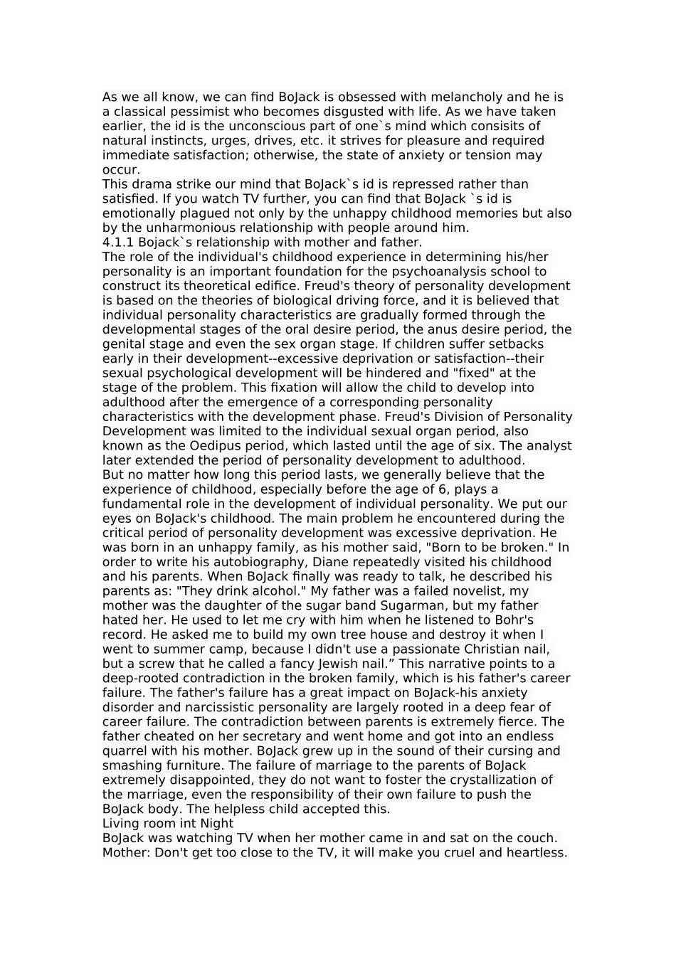 从佛洛依德人格结构理论分析马男波杰克的人物形象哲学专业.docx_第3页