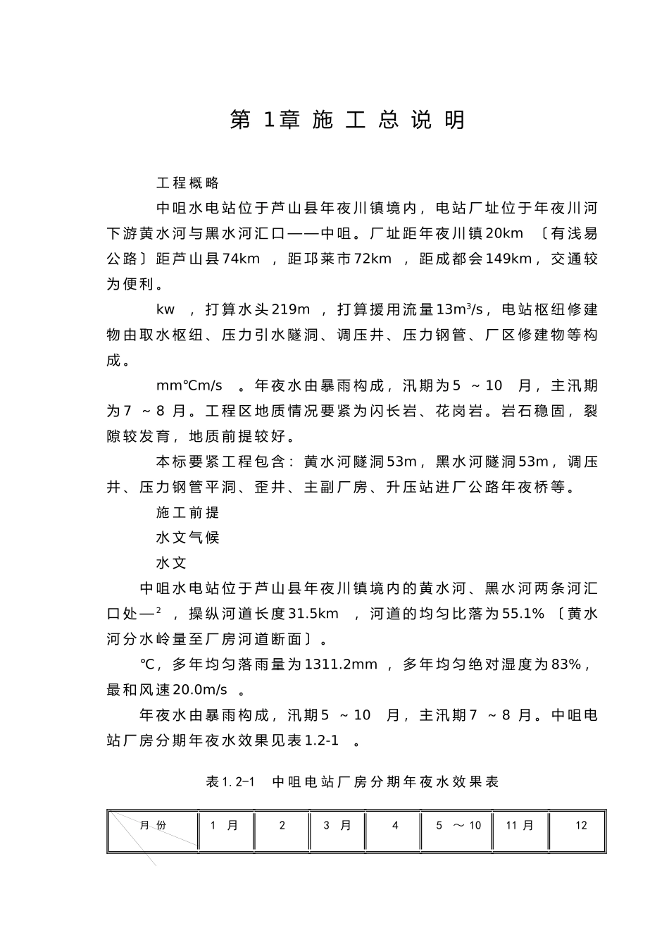 2023年建筑行业完整版第1章施工总说明Z.docx_第1页