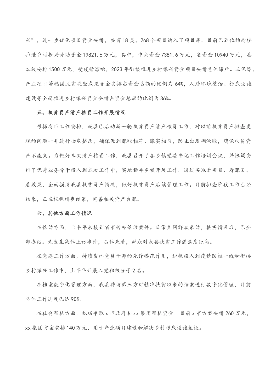 县乡村振兴局2023年上半年工作进展情况报告.docx_第3页