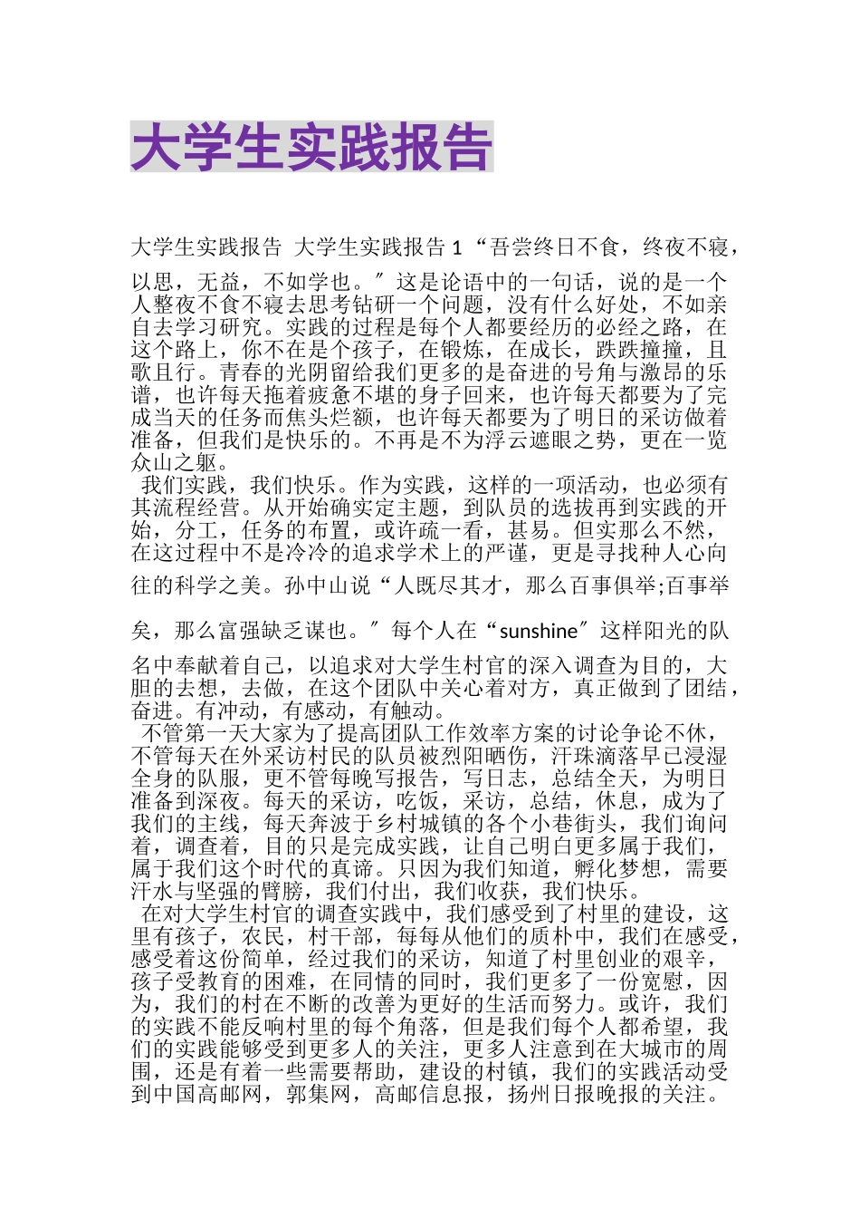 2023年大学生实践报告.doc_第1页