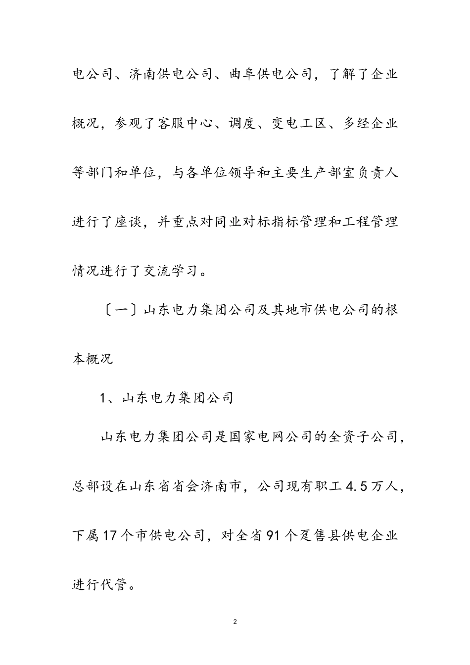 2023年电力公司发展考察报告范文.doc_第2页