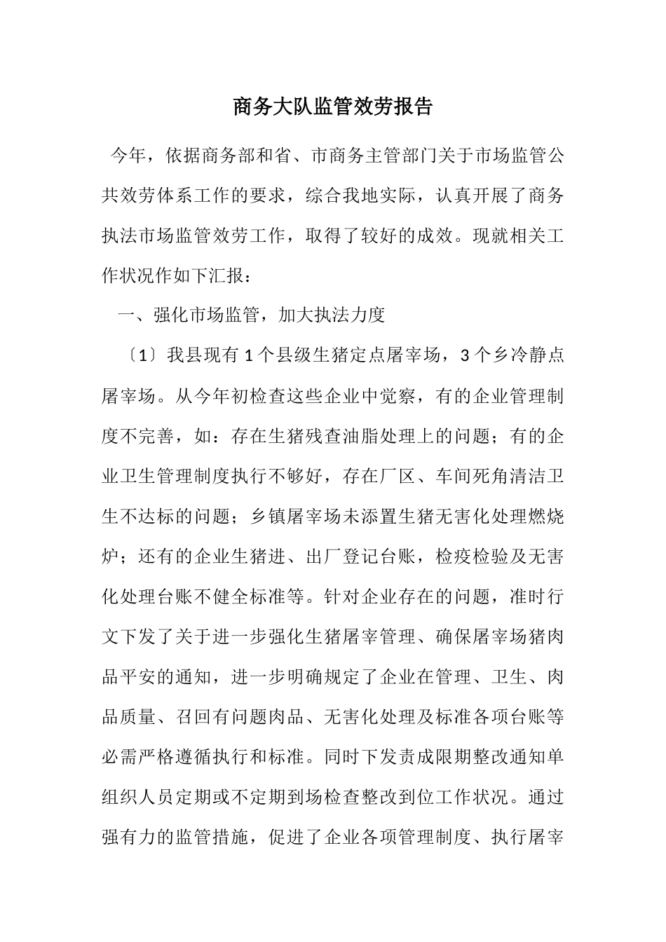 2023年商务大队监管服务报告.docx_第1页