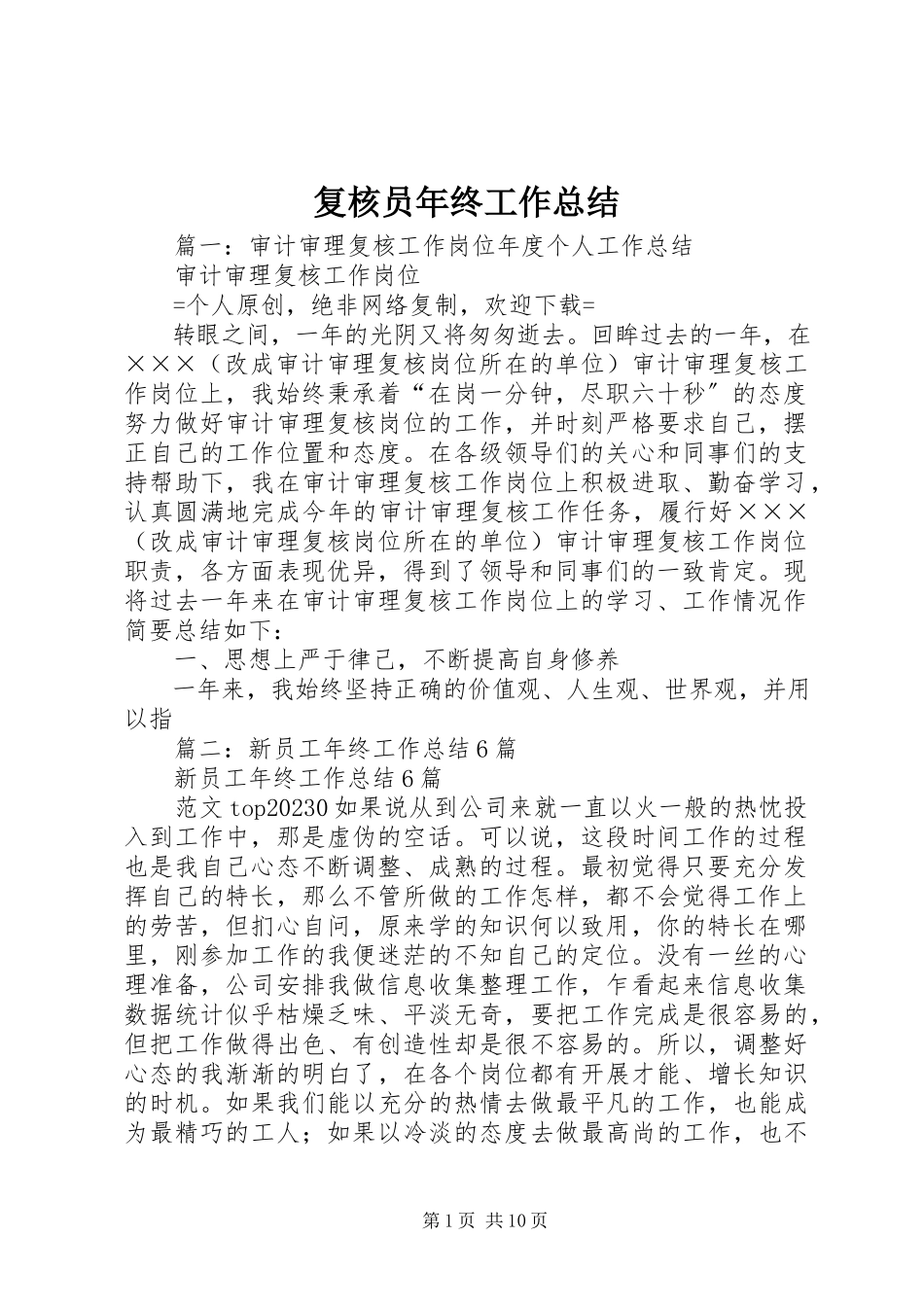 2023年复核员年终工作总结.docx_第1页