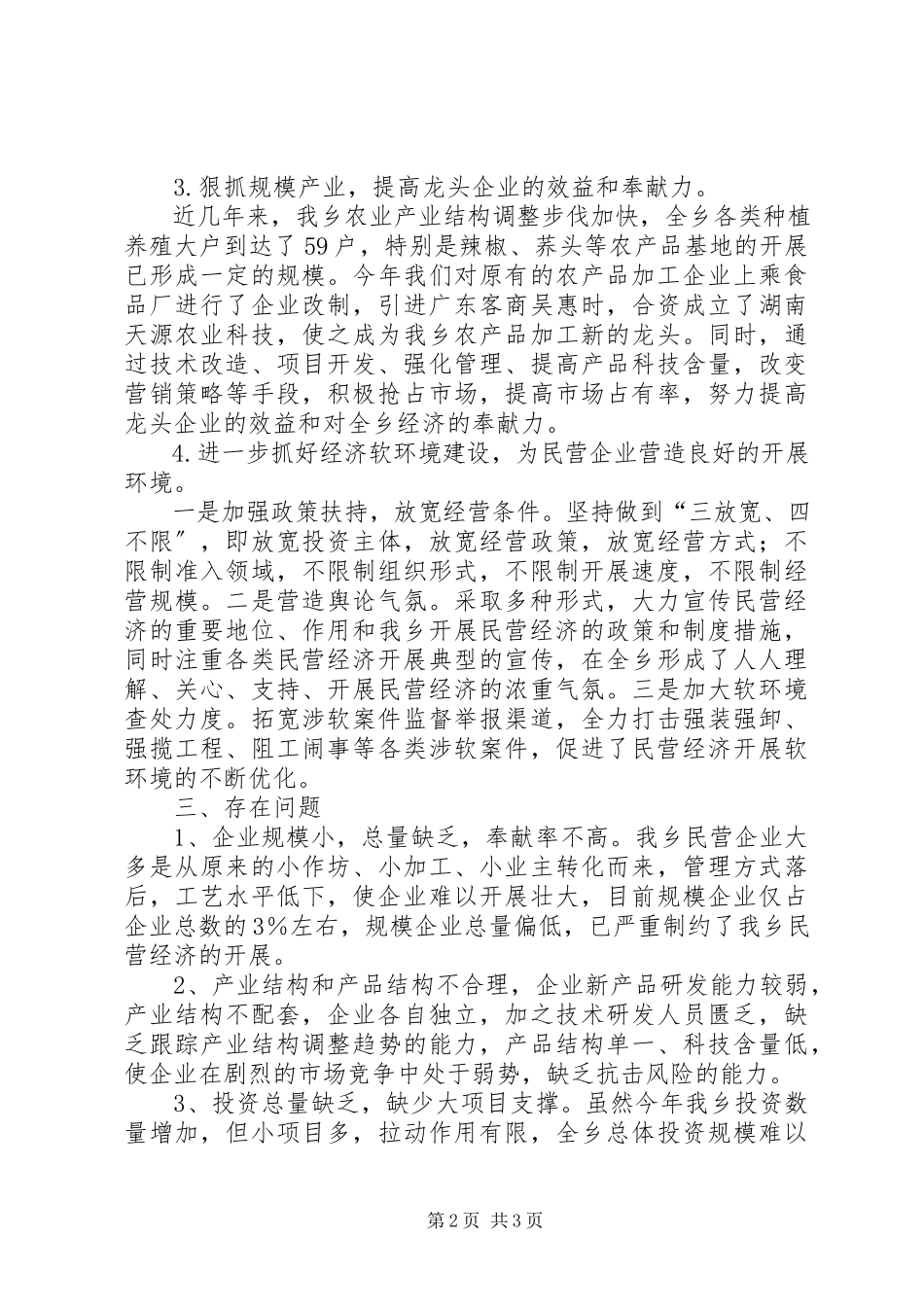 2023年×乡民营经济工作总结.docx_第2页
