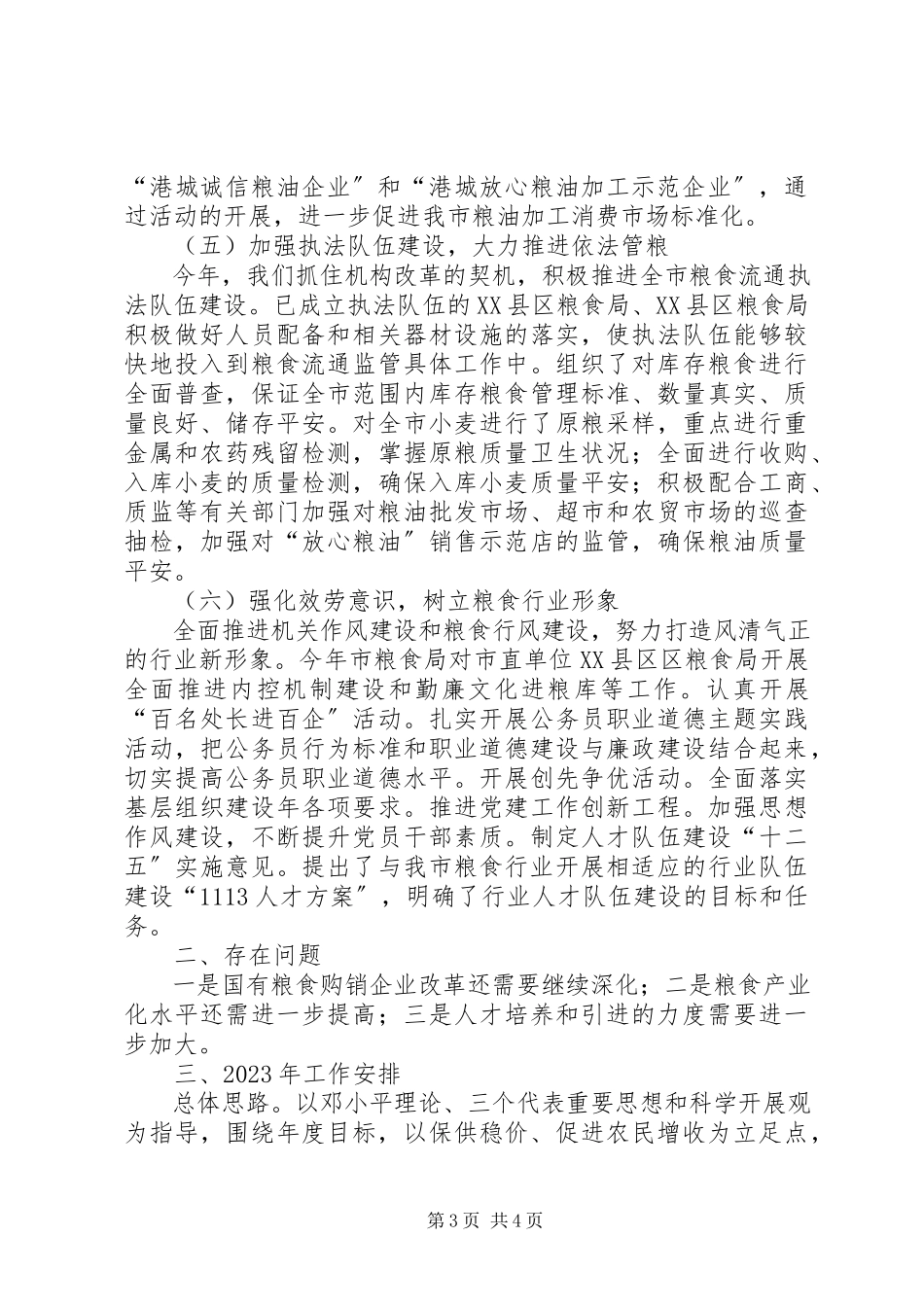 2023年粮食局工作总结和工作计划.docx_第3页