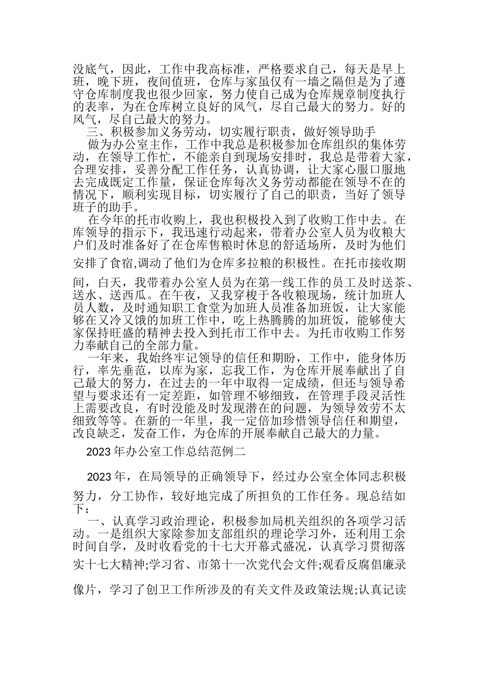 2023年办公室工作总结范例.doc_第2页