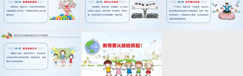 《新时代幼儿园教师职业行为十项准则》学习宣讲PPT.pptx