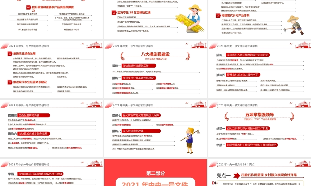 2021中央一号文件解读模板（PPT）.pptx