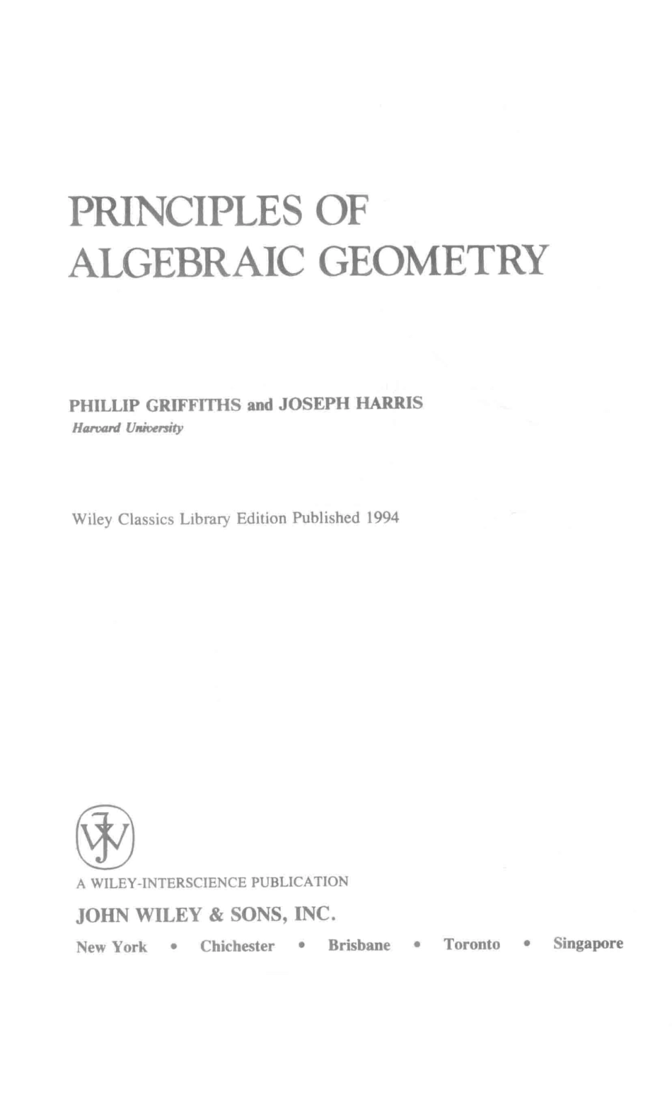 代数几何原理_（美）P.格里菲思.pdf_第2页