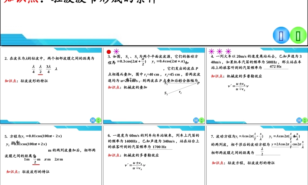 大学物理习题7机械波习题课.ppt