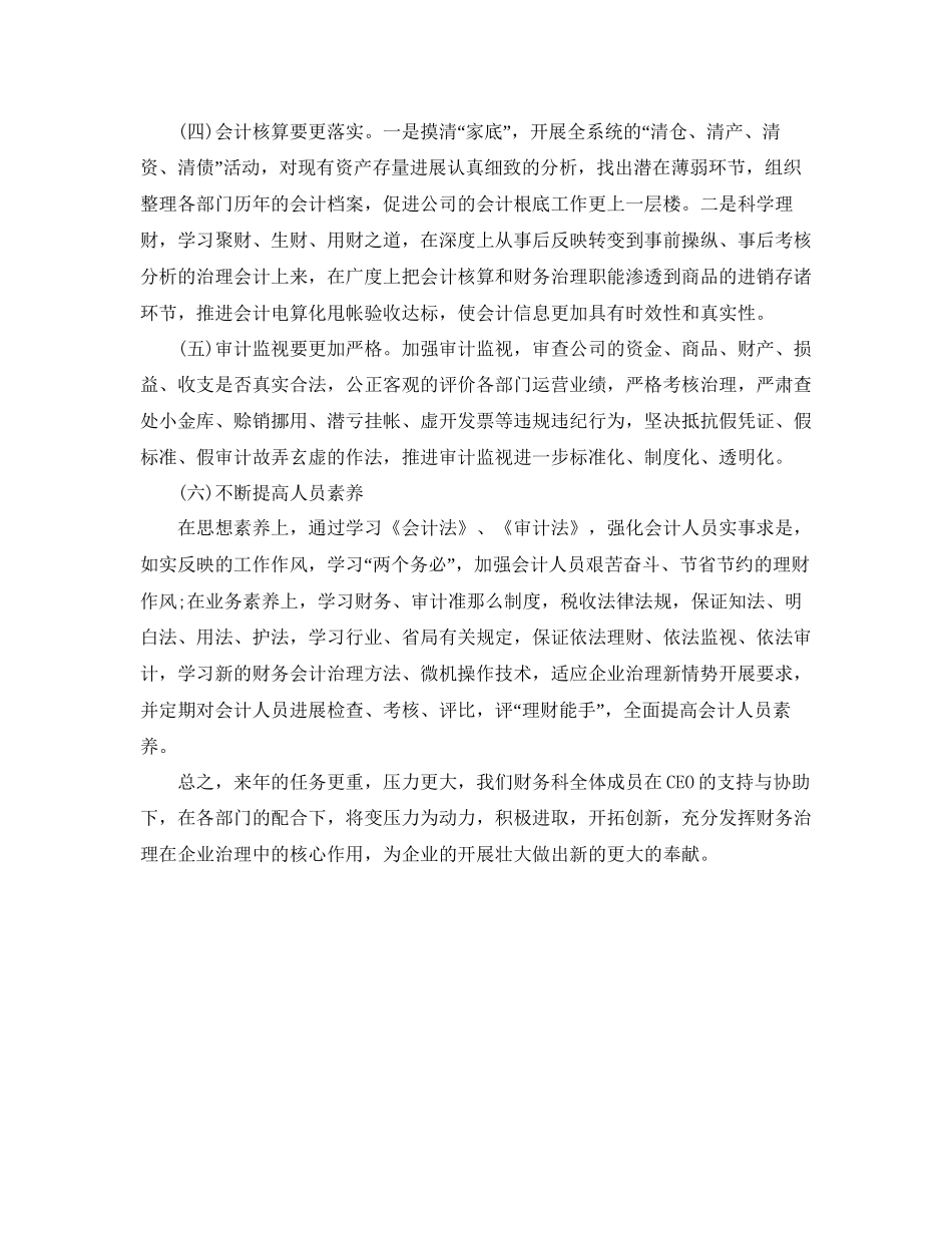 2023公司财务工作参考计划范文2.docx_第2页