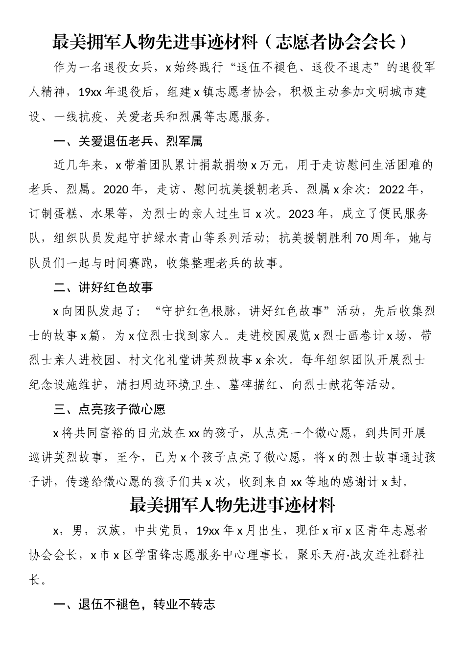 最美拥军人物先进事迹材料.docx_第1页