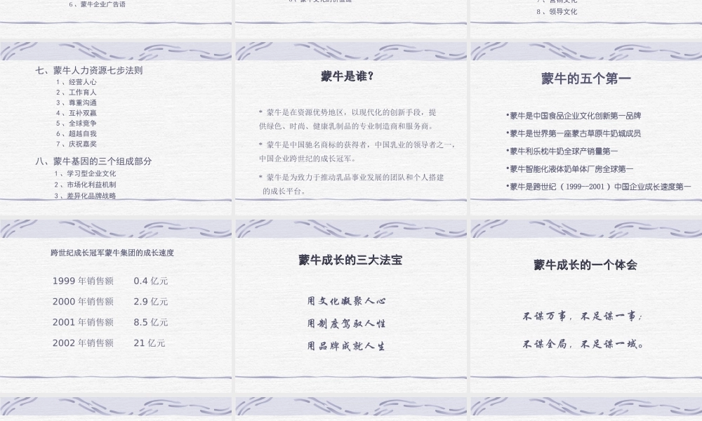 蒙牛集团企业文化手册.ppt