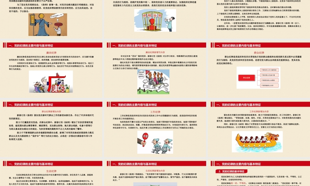 入党培训PPT：第八章 党的纪律.pptx