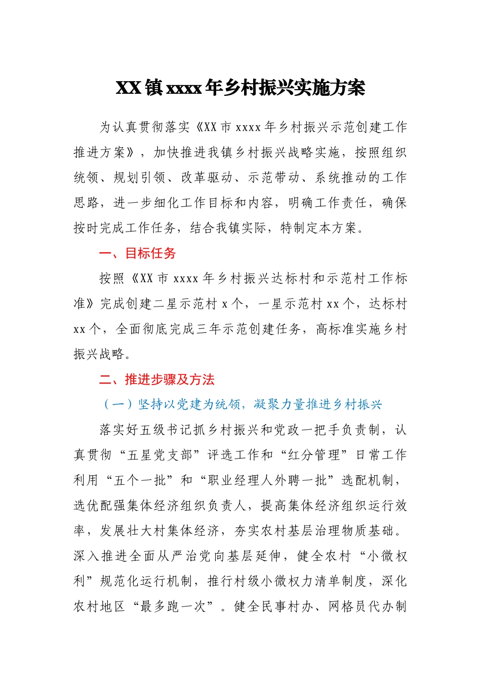 XX镇2021年乡村振兴实施方案.docx_第1页