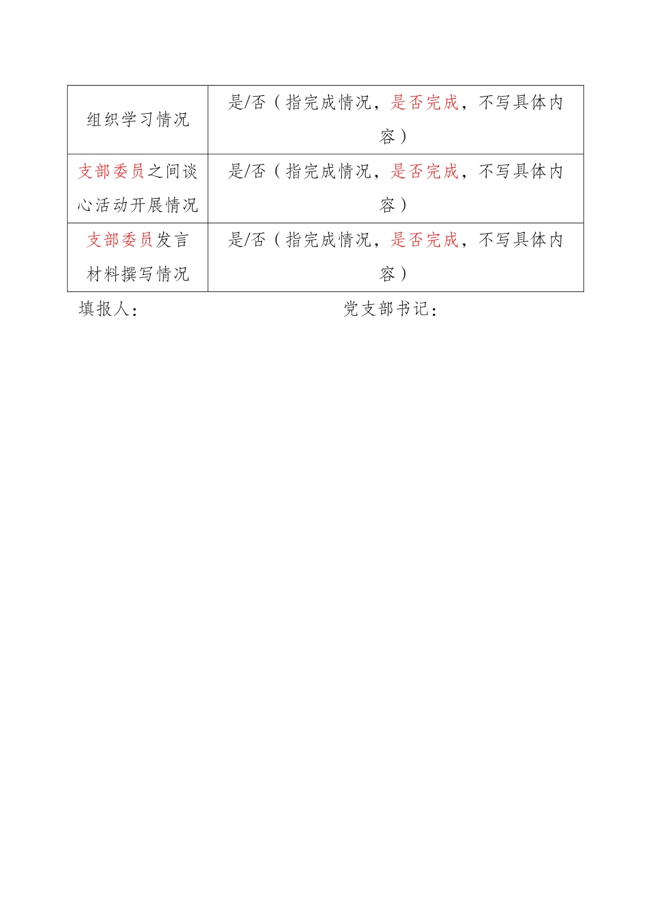 附件3：党支部组织生活会情况报告单.doc_第2页