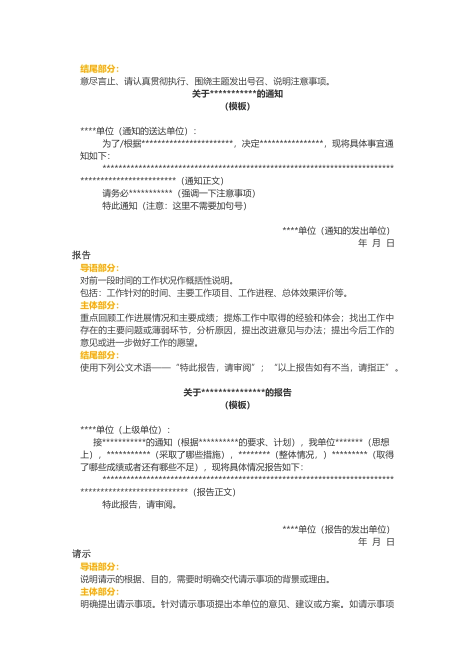 素材汇216-法定公文写作要点及模板.docx_第1页