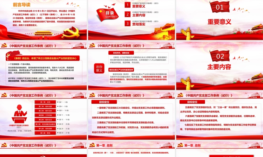 中国共产党支部工作条例试行PPT改定.pptx