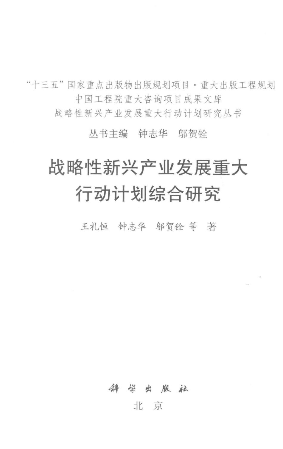 战略性新兴产业发展重大行动计划综合研究_王礼恒钟志华邬贺铨等著.pdf_第2页